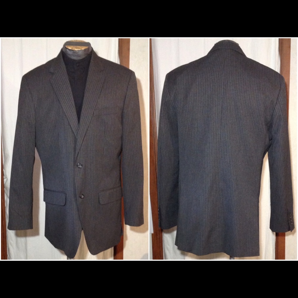 Men's Size 42L Merona Pinstriped Suit Jacket
